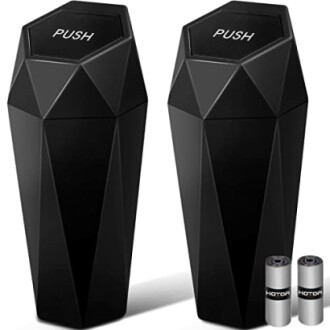 HOTOR Car Trash Can with Lid - 2 Pack: A Must-Have Car Organizer and Garbage Can for a Fresh Interior